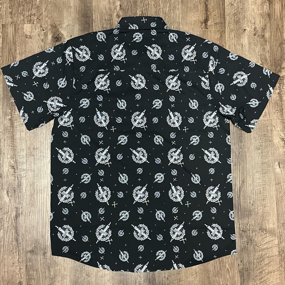 DIXXON | "The Candle" Short-sleeve Button-down Shirt Men's Size L - Picture 2 of 5